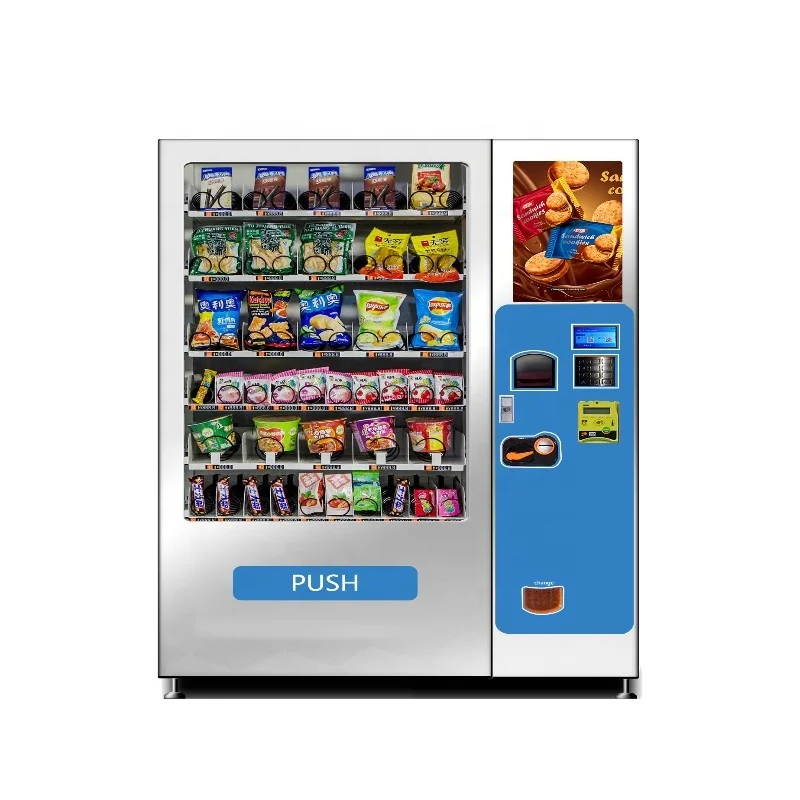 Distributore automatico personalizzato per alimenti e bevande per snack Distributore automatico per interni ed esterni