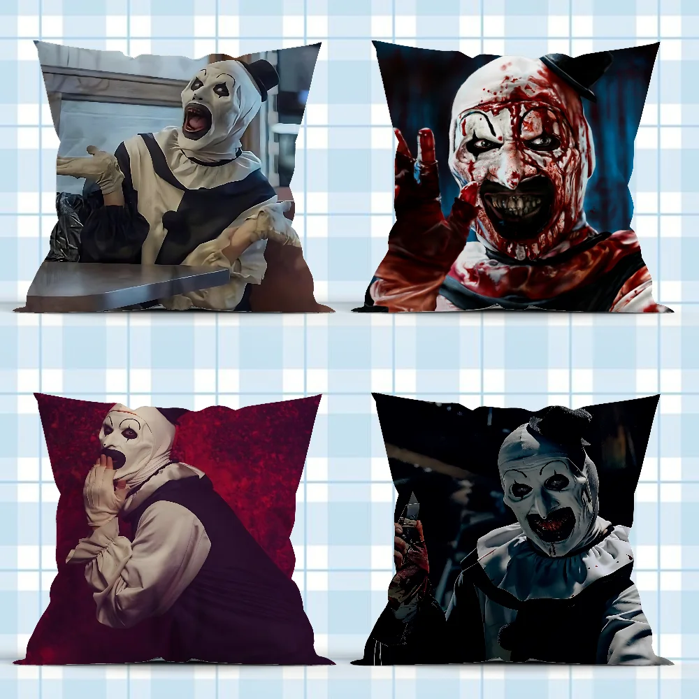 

T-Terrifier A-Art The C-Clown Pillow Case Soft Cushion Cases for Farmhouse Sofa Decor Home Decorations and Protector Pillow Case