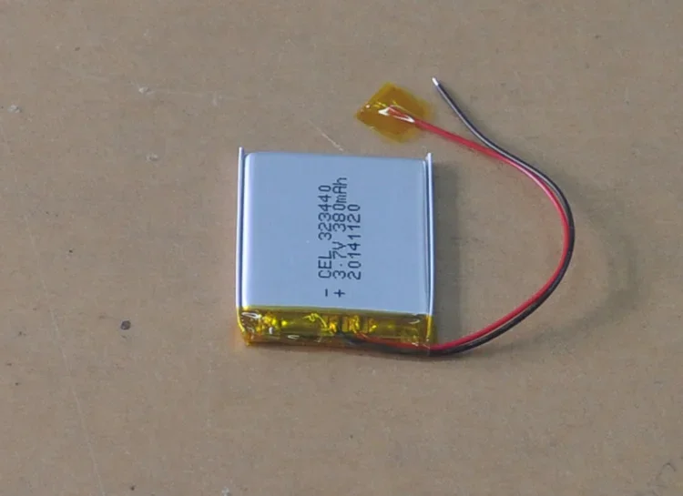 Bekkinsale, bateria de fone de ouvido Bluetooth de 380 mah, máquina de aprendizagem de 3,7 V, gravador de bicicleta, bateria de lítio 323440   Li-io recarregável