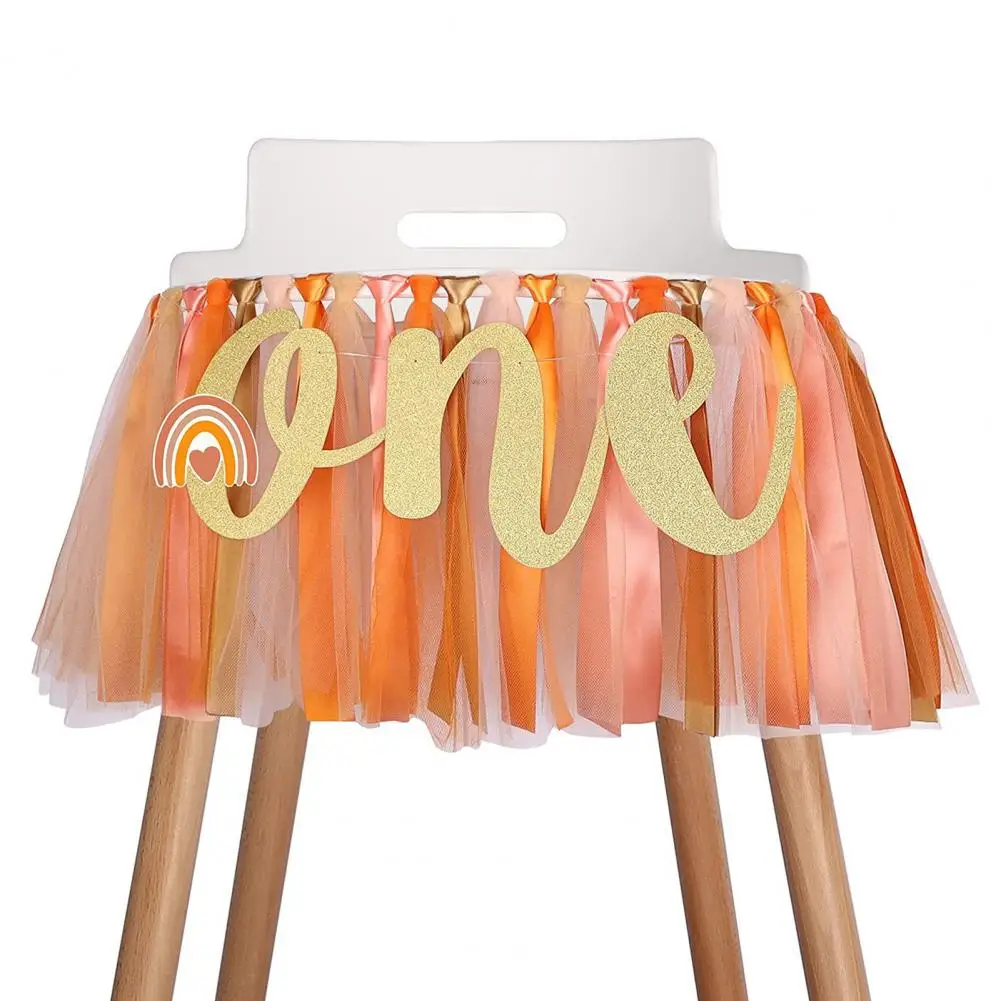 Baby First Birthday Party Decoration Baby Girl First Birthday High Chair Skirt Set Party Decoration for Highchair