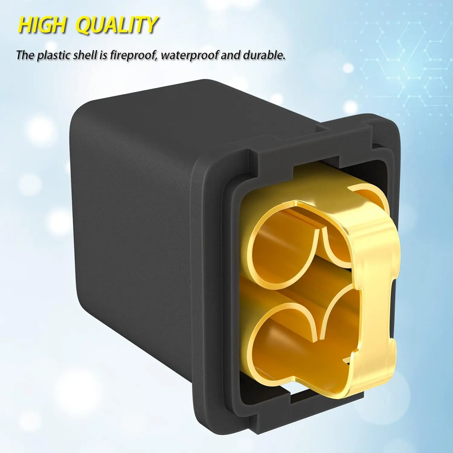 Gebildet 6pcs 12V-24V Automotive Low Profile Jcase Box Shaped Assorted Fuse for Trucks, Cars and SUV, Boat (20A/25A/30A/40A/50A/60A, each 1pcs