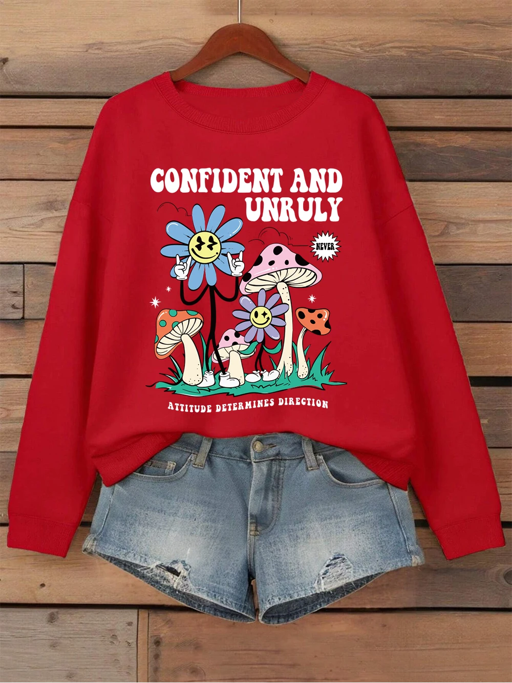 Felpe con stampe rinfrescanti e assolutamente Felpe con cappuccio larghe da donna All-Match in pile caldo girocollo Pullover Street Soft Woman Clothes