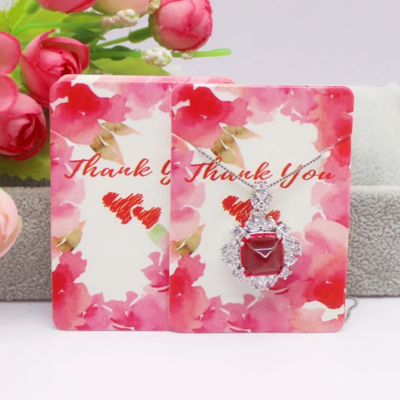50pcs 5x5/5x7cm necklace display card necklace set pendant packaging hang tag