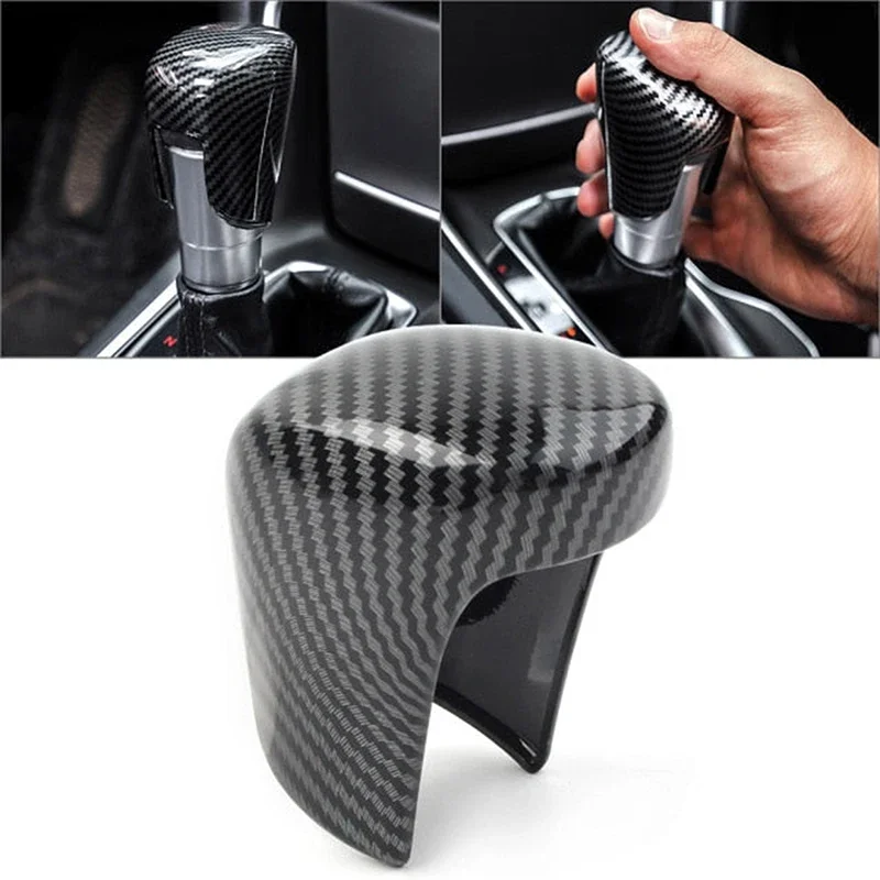 

For Honda Accord 2018 2019 2020 2021 Carbon Fiber Style Gear Shift Knob Shifter Tim Cover Accessories