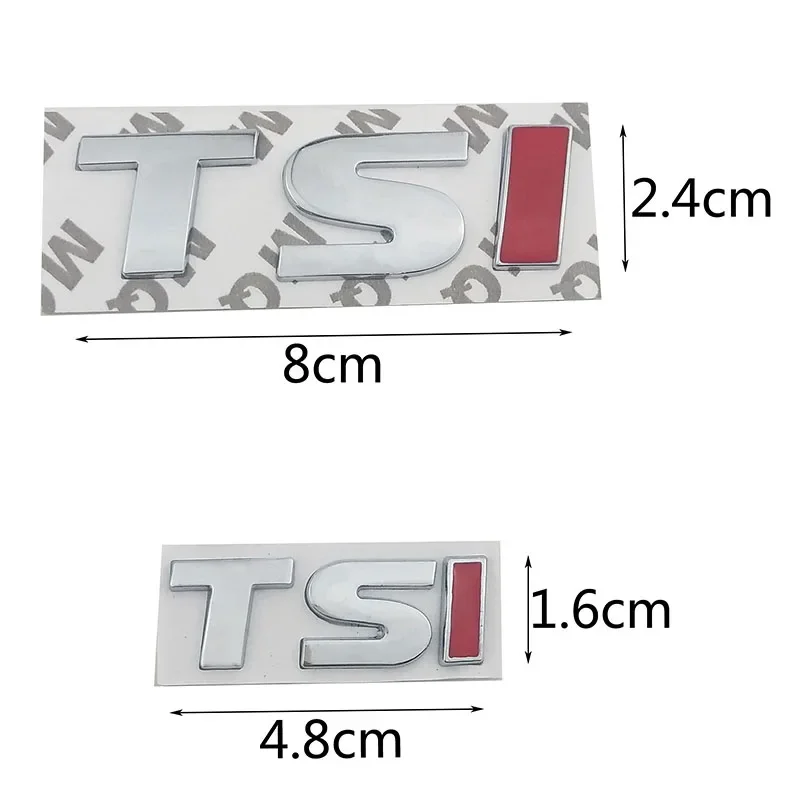 Adesivos de carro de metal vermelho tsi emblema decalque estilo de carro adesivo para vw polo golf 5 6 7 cc passat b5 b6 bora volkswagen