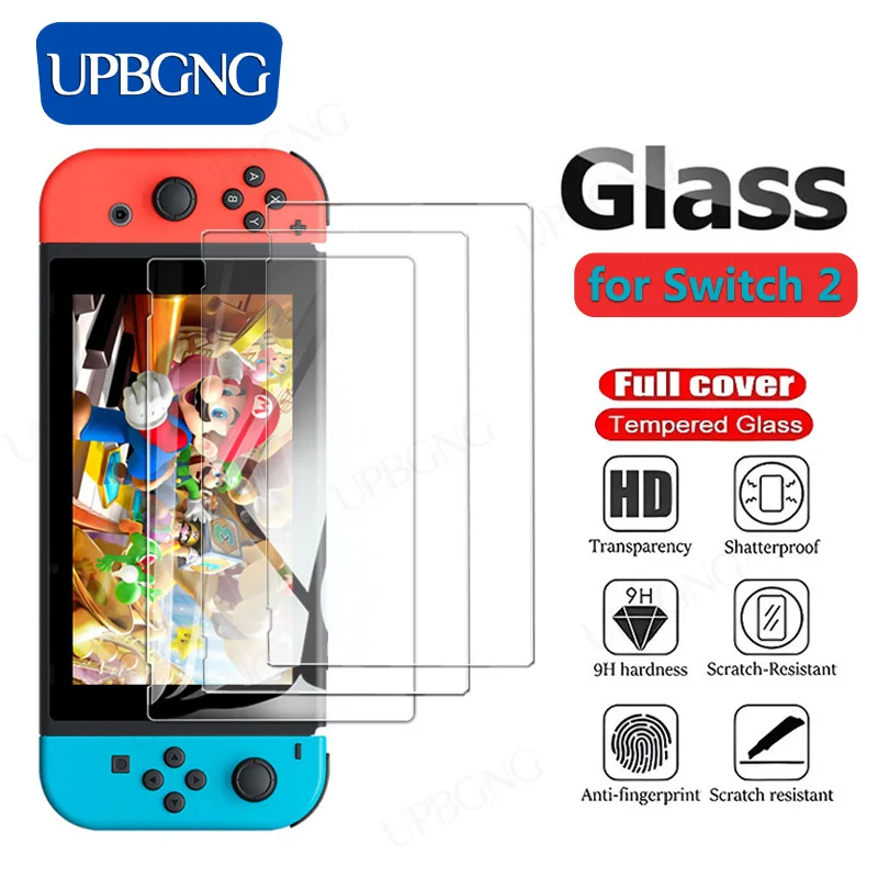 1/2/3PCS Protective Tempered Glass for Nintendo Switch 2 Anti-scratch Screen Protective Film for Switch 2 Glass Accessories