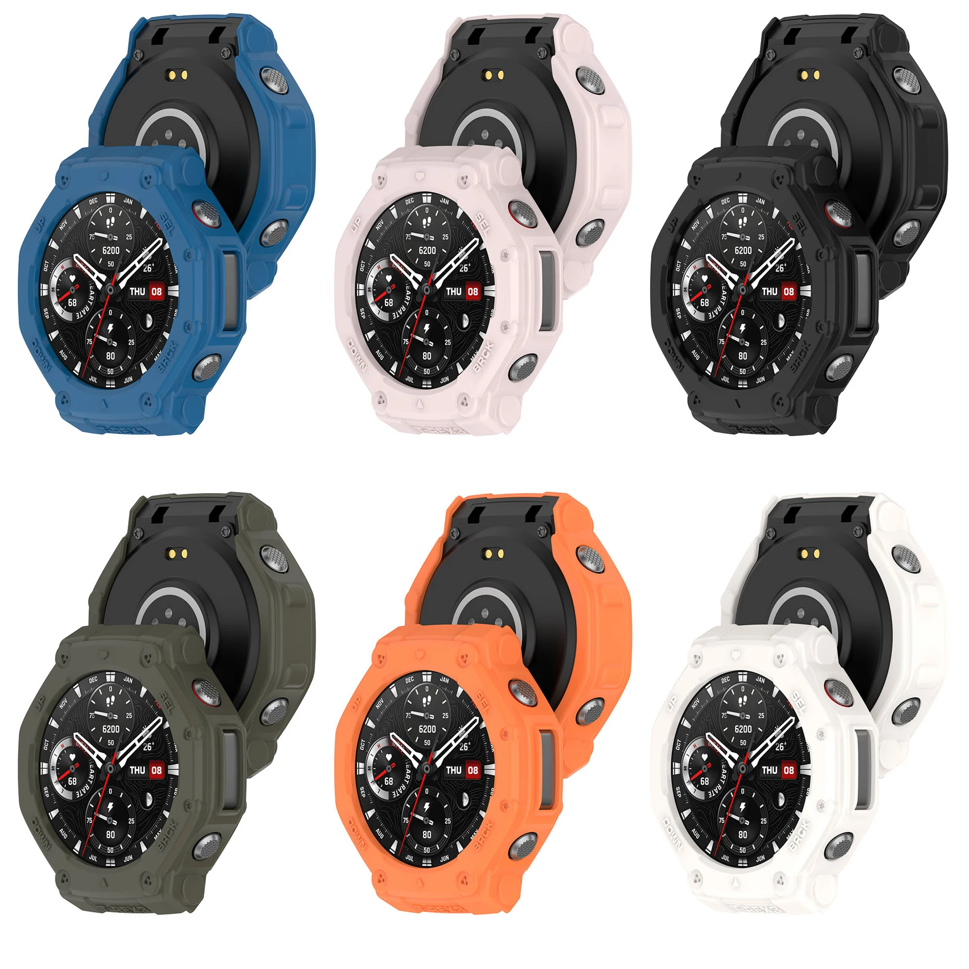 Coque souple en TPU pour montre intelligente Amazfit T-rex 3, cadre de boîtier de protection de bord, housse de pare-chocs de protection, accessoires