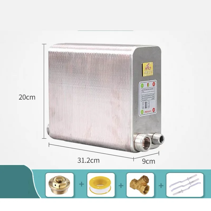 100 Plates Stainless Steel Heat Exchanger Brazed Plate Type Water Heater Chiller Cooler Counter Flow Chiller 100.