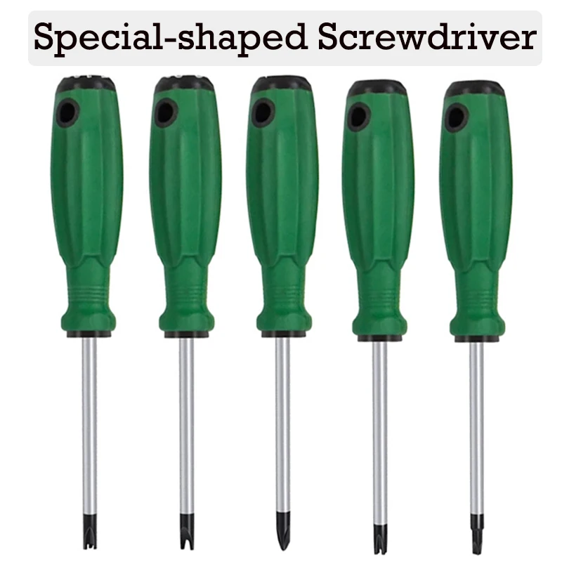 

5pcs Manual Special-shaped Screwdriver Magnetic U-type/Y-type/Triangular /Internal Cross/New Three-point Driver Hardware Tools