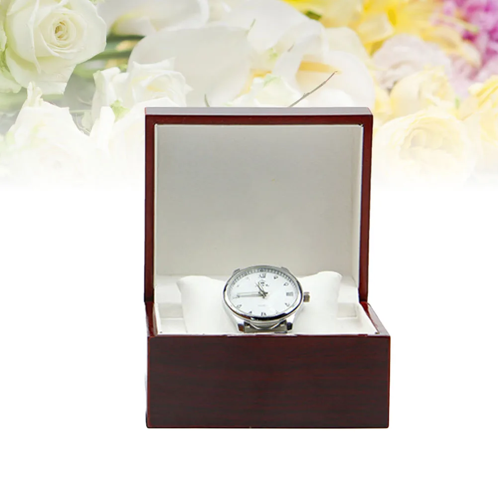 Caja de almacenamiento de reloj de madera de lujo, estuche de exposición, organizador para el hogar y negocios, almohadas extraíbles, cojín seguro, embalaje de regalo, joyería