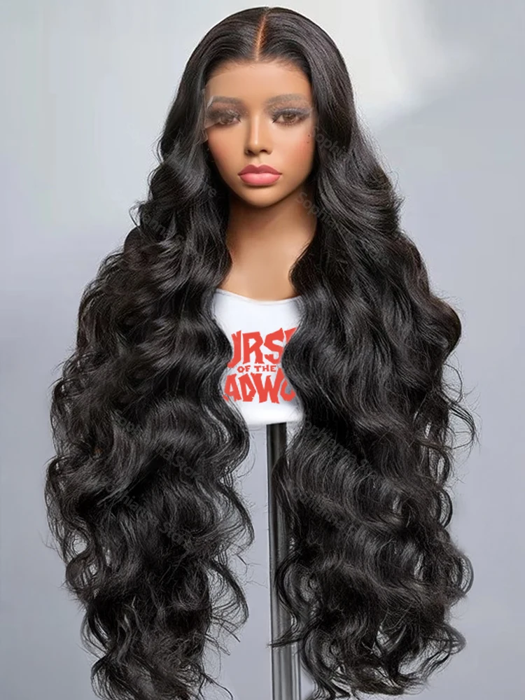 Body Wave 13x4 HD Transparent Lace Front 100% Human Hair Wig black 13x6 Lace Frontal Wigs 30 32 40 Inch Pre Plucked For Women