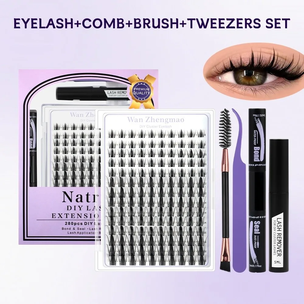 

8-18mm Length False Eyelashes Natural Look Wispy Style 3D Faux Mink Lash Cluster Design Bond and Seal Fake Eyelash