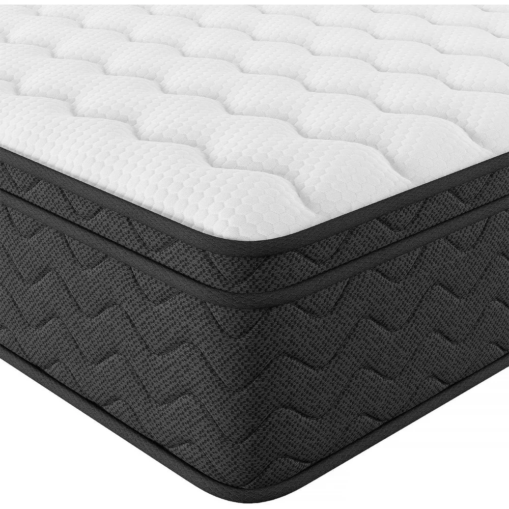 مرتبة كوين، مرتبة مقاس 10 بوصة مقاس كوين، مرتبة هجينة في صندوق، رغوة الذاكرة ودعم ثابت متوسط، Oeko-TEX & CertiPUR-US