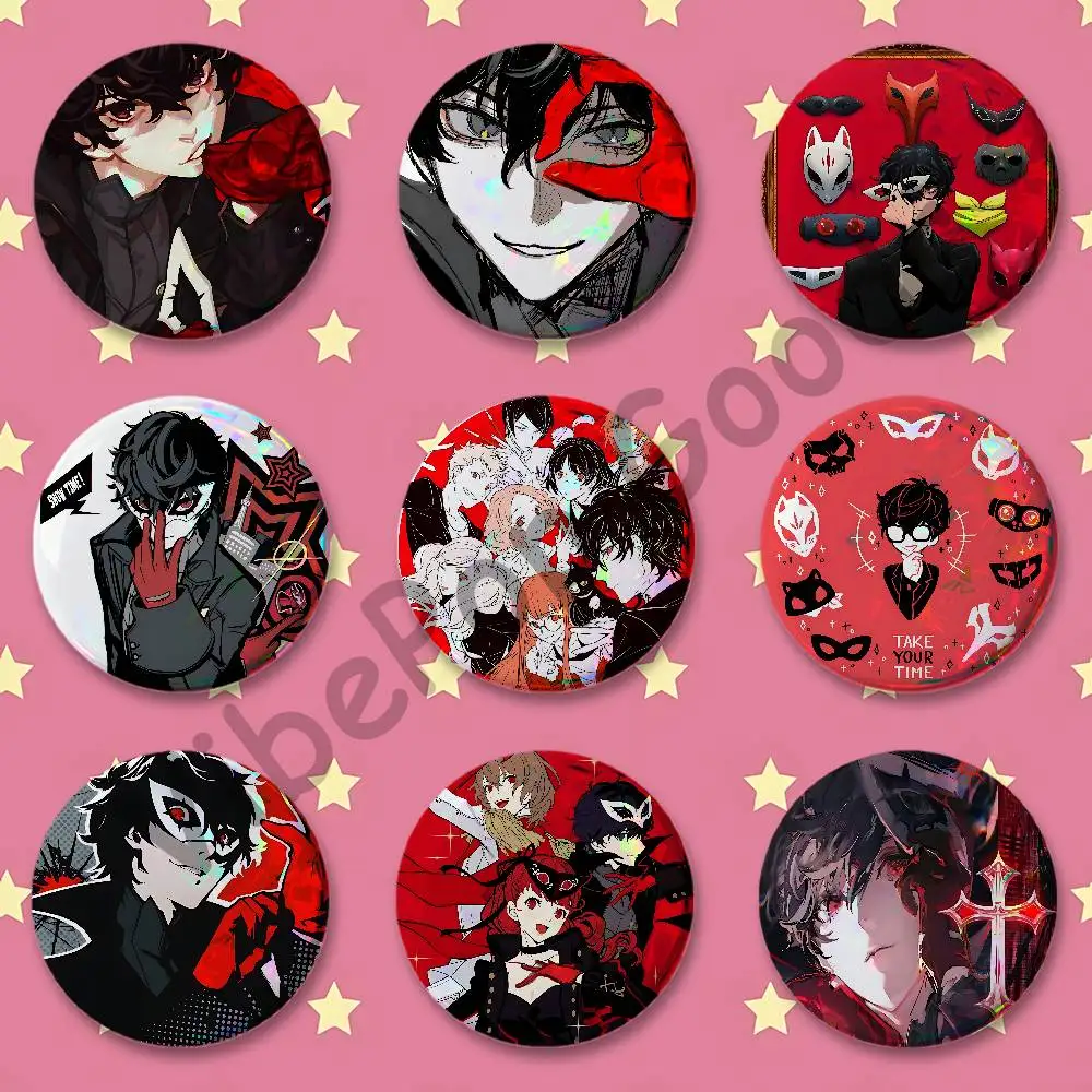 Badges 25 32 44 58 75 mm Round Customizable Wholesale Fan goods Self-made Freebies R-Ren R-Ryuji Ann M-Makoto A-Akechi K-Kotone