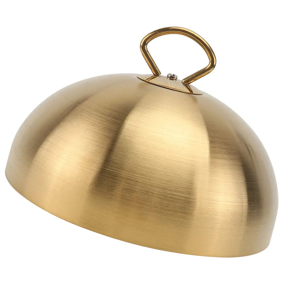 

Stainless Steel Steak Cover BBQ Dome Food Protector Anti Splashing Plate Cover for Dinner Plates Rust Resistant Handle