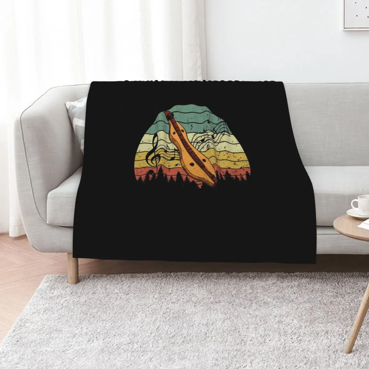 Dulcimer instrument Throw Blanket Blankets Sofas Of Decoration Travel Retros Baby Giant Sofa for winter Blankets