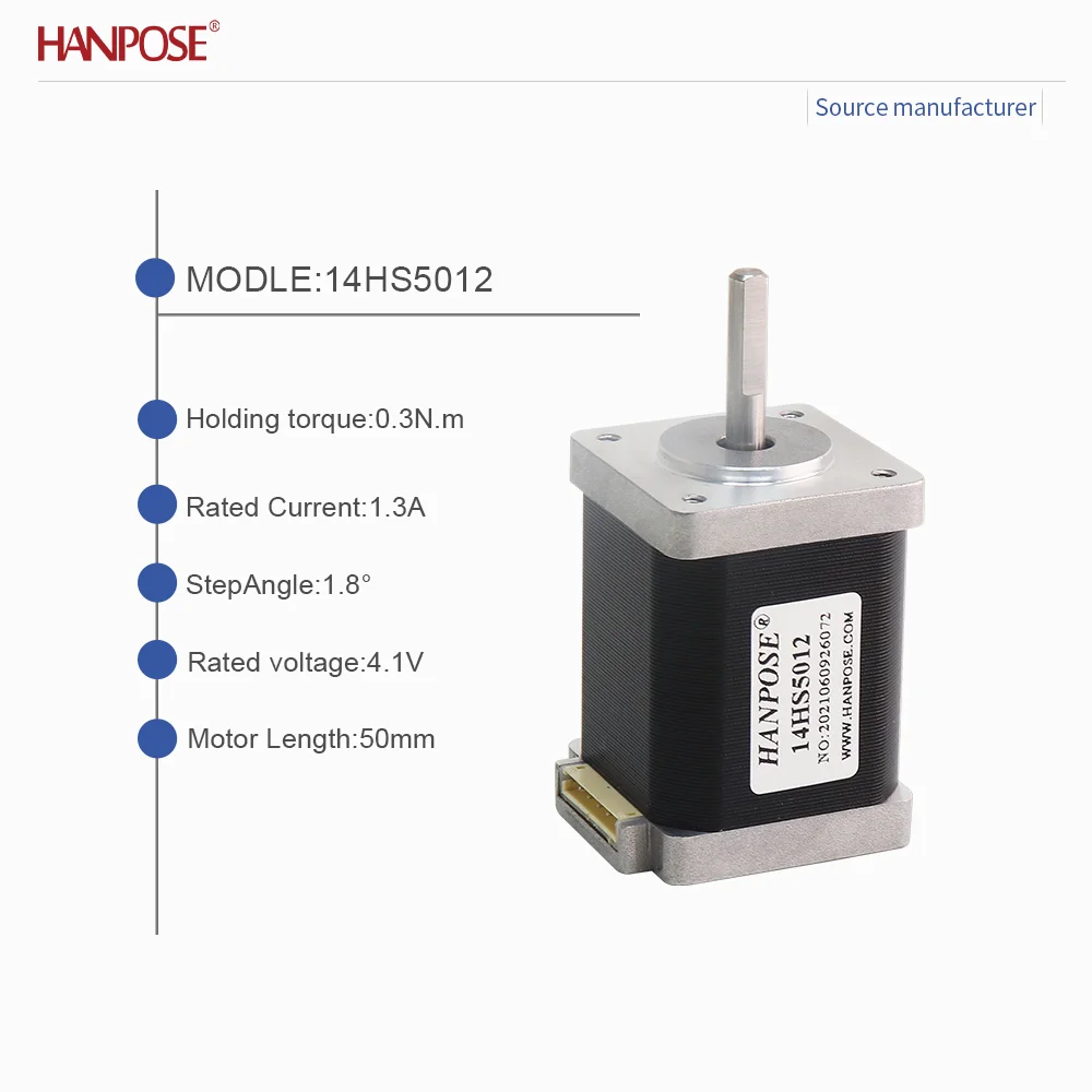 NEMA14  3PCS 14HS5012 Miniature Stepper Motor 0.3N. m 0.8A 3D Printing Accessories Motor Manufacturer Direct Sales in Stock