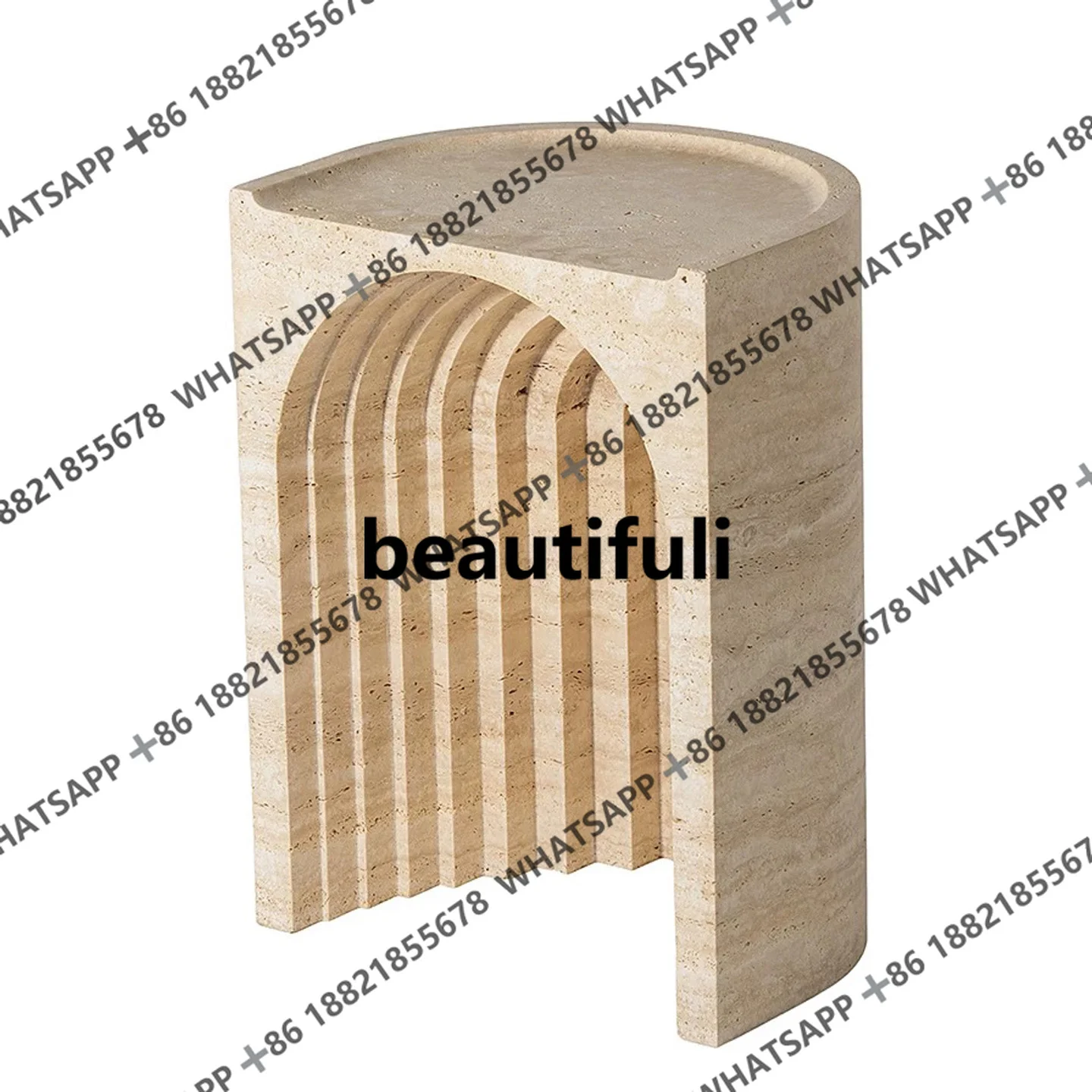 D183 Natural travertine edge few bedrooms bedside artistic sense senior creative design sense edge few