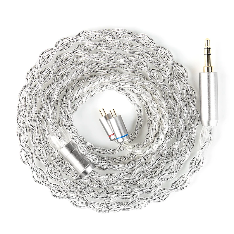 KBEAR Glitter Hi-Fi Headphone Upgrade Cable 4-Strands Pure Silver + Furukawa High-Purity Copper for  Tourbillon-Pro KB02  CCZ
