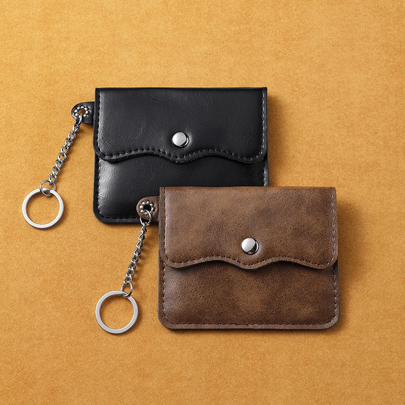 Portable Card Bag Cow Leather Men's And Women's Card Bag Coin Purse Slim Credit Card ID Holder Mountaineering Bag Christmas Gift