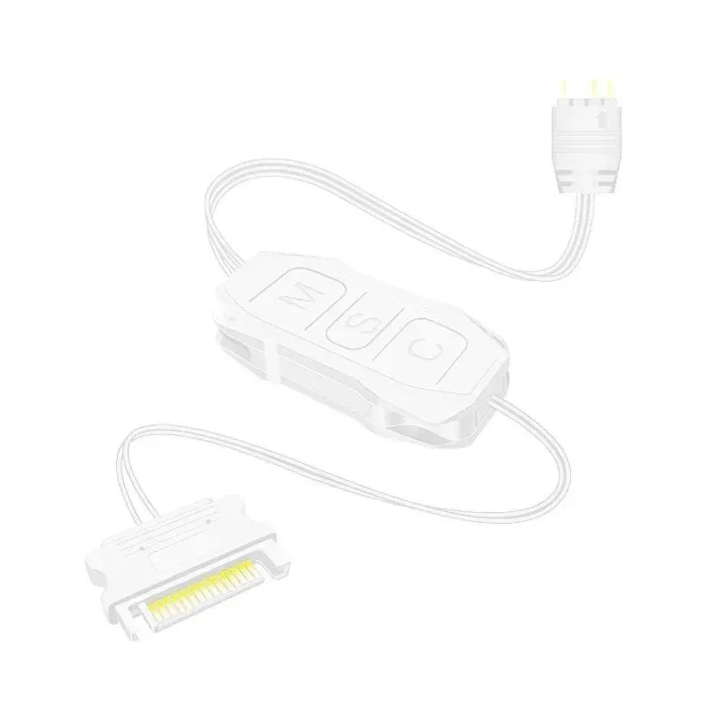 LDPCSJ 5V 3PIN ARGB RGB كابل تحكم المزامنة إلى كابل تمديد واجهة SATA لمروحة الكمبيوتر وشريط الضوء