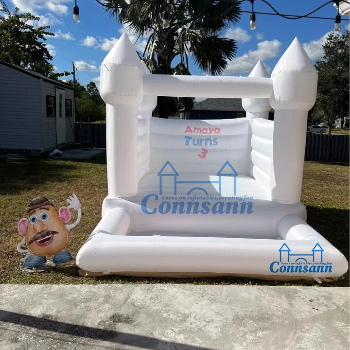 Castelo inflável do trampolim da casa do salto de 2,5 m para crianças perfeito para festas e reuniões com diversão do poço da bola