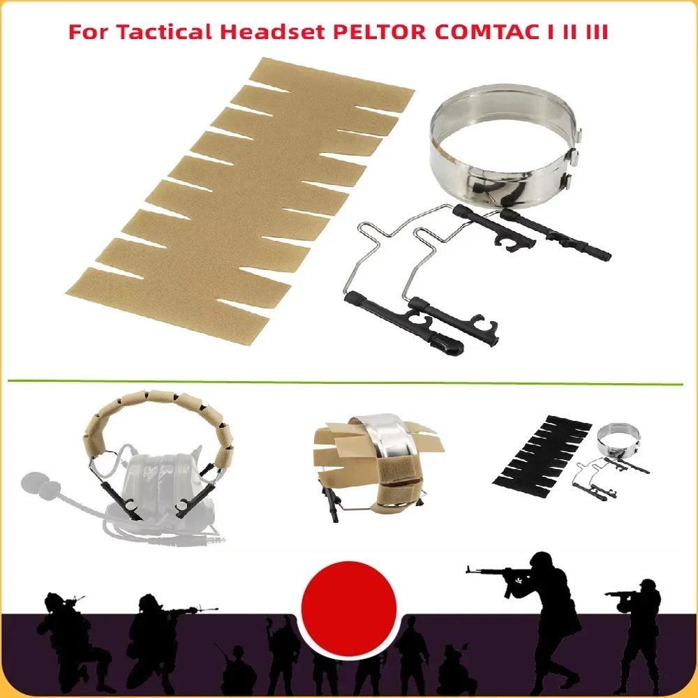 Tactical Headset Accessories Headband Replacement Kit for PELTOR COMTA I II III Hearing Protection Hunting Shooting Earphone