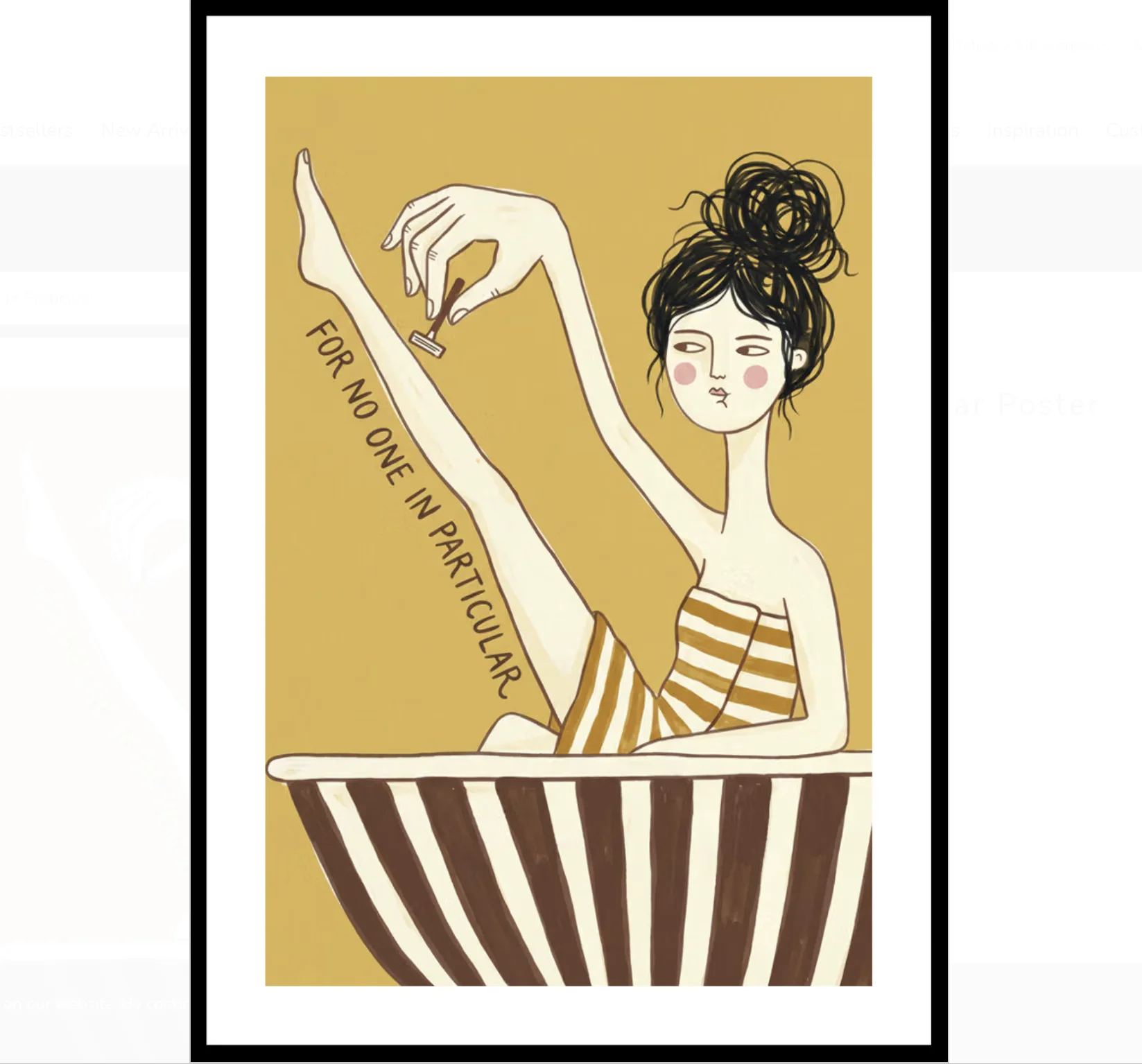 Wall Art Canvas Prints Posters Decor, Bathing Woman Art Print, Bathroom Bedroom Dressing Room Home Wall Decor