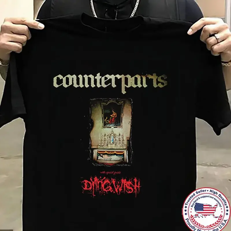 Футболка Counterparts Band Australia Tour Heaven Let Them Die, полный размер, от S до 5XL