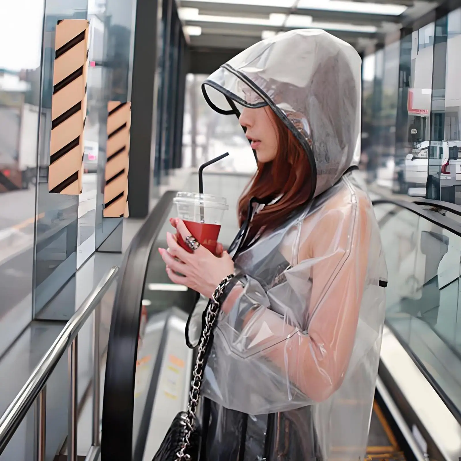 

Super Transparent Raincoat Portable Waterproof Rain Coat for Festivals Outdoors