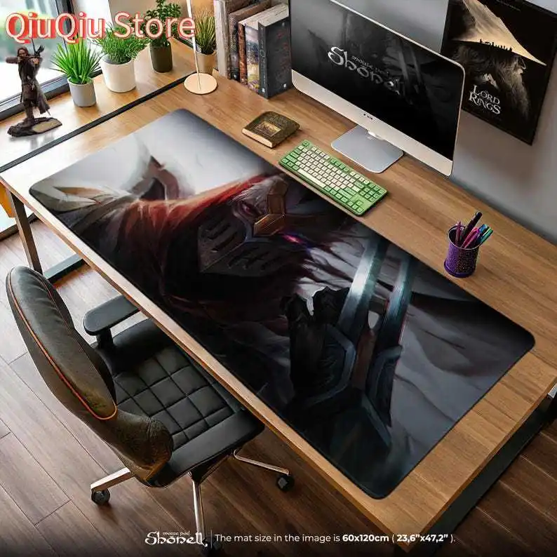 

Zed League of Legends Mouse Pad - Shadow Assassin Desk Mat with Shuriken Art, LoL Gaming Setup Gift for Zed Mains