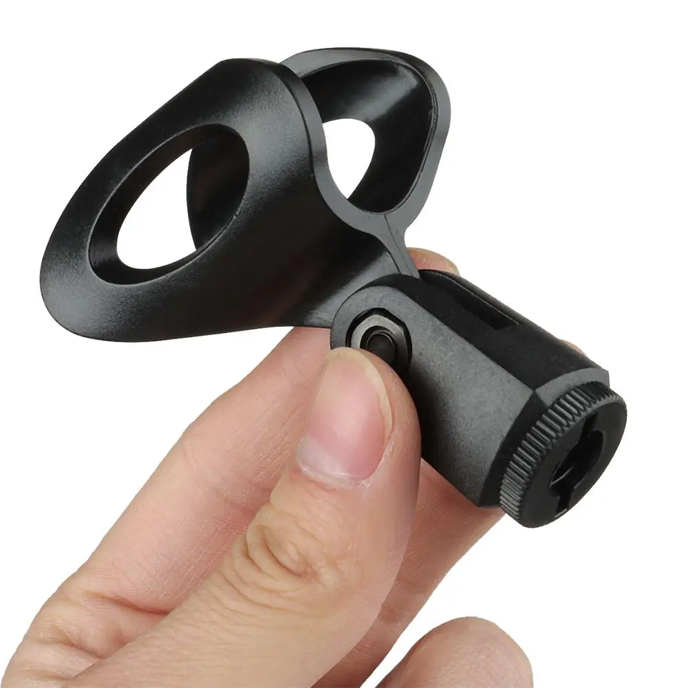 4 Pack Durable Wired Black Microphone Mount Holder Mic Stand Mic Clip Universal