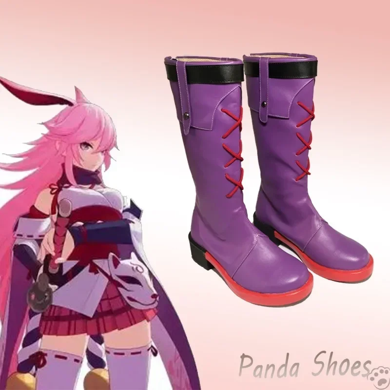 

Honkai Impact 3rd Yae Sakura Обувь для косплея Аниме Игра Cos Длинные сапоги Yae Sakura Косплей Костюм Опора Обувь для вечеринки на Хэллоуин