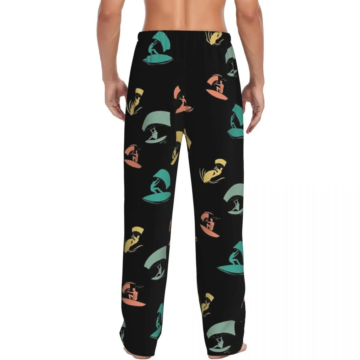 Custom Kite Surf Kitesurfing Pajama Pants Men Sleepwear Sleep Lounge Bottoms with Pockets