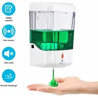 Large-Volume 700ml Automatic Touchless Sensor Hand Sanitizer Detergent Liquid Soap Dispenser Wall Mounted For Kitchen Bathroom