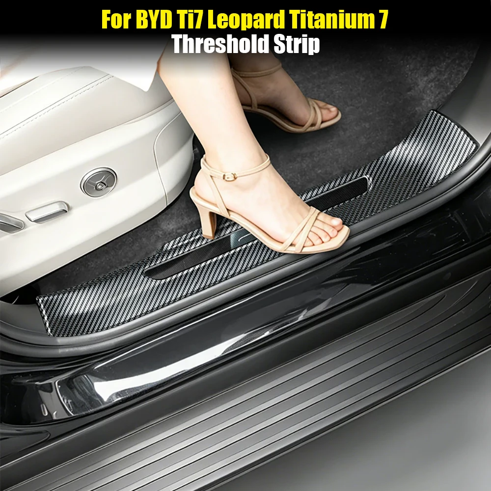 

For BYD Ti7 Leopard Titanium 7 Front Rear Door Sill Guard Anti Scratch Dirt Resistant Threshold Strips Interior Protection Set