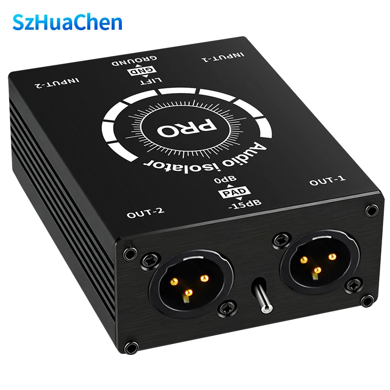 Live Broadcast Mixer Dual Channel Audio Isolator Audio Noise Filter Noise Suppressor Isolator Audio Signal Noise Reducer