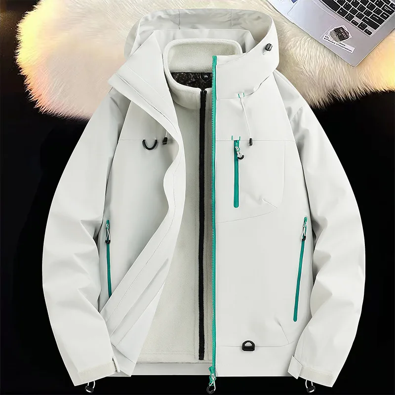 3-in-1 Jacket for Men and Women 2025 Autumn Winter New Windproof Waterproof Three-Proof Hiking Jacket