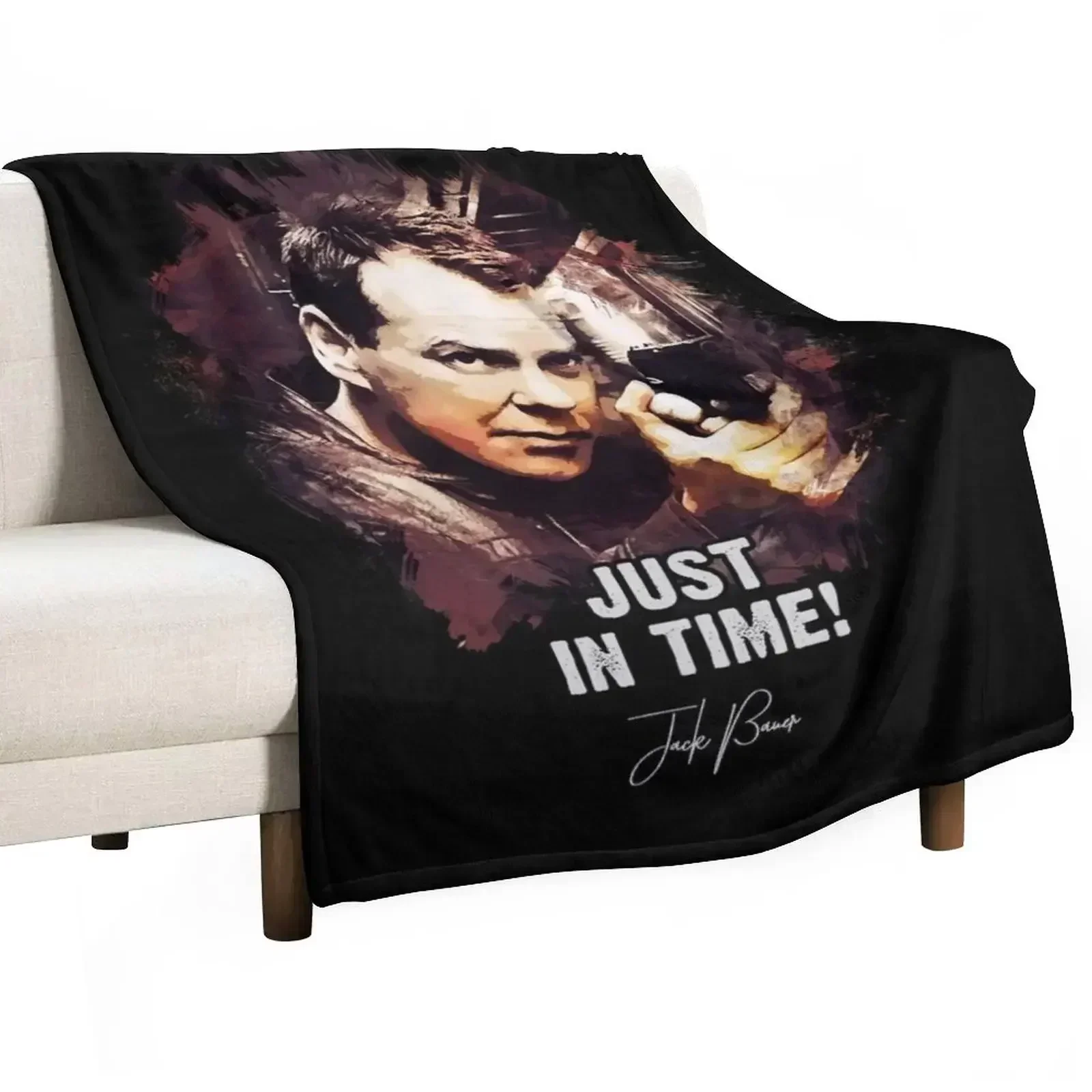 Just In Time - Jack Bauer Throw Blanket Anti Shedding Soft Fuzzy Blanket for Home