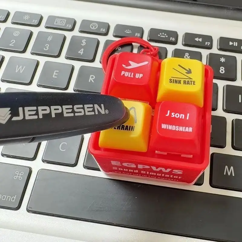 New Five Tech Boeing 737 Airbus EGPWS Warning Sound Simulator Pilot Keychain Home Decor Craft Wind Chimes Hanging Decoration