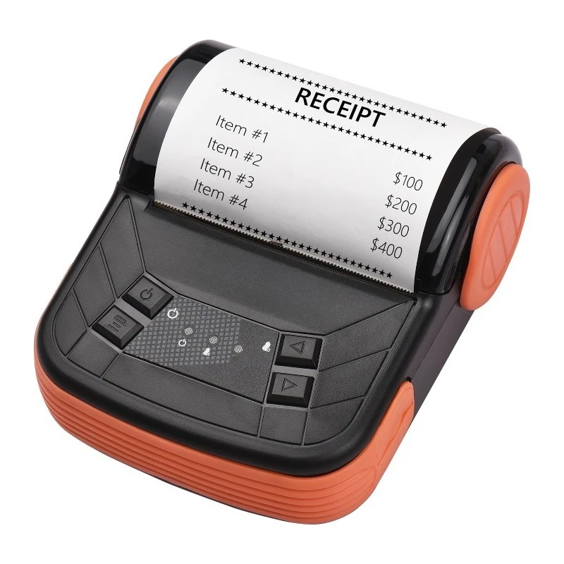 MTP-3 Portable 80mm Receipt Printer Wireless Bluetooth Thermal Printer Mobile Bill Printer ESC/POS Print Command for Store