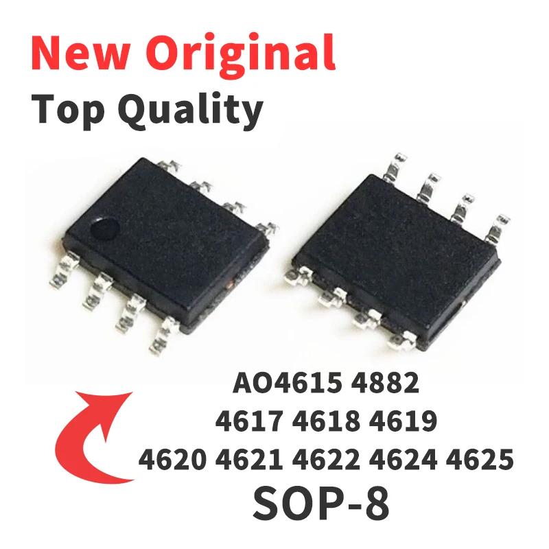 10 Pieces AO4615 AO4882 AO4617 AO4618 AO4619 AO4620 AO4621 AO4622 AO4624 AO4625 L SOP8 Chip IC Brand New Original