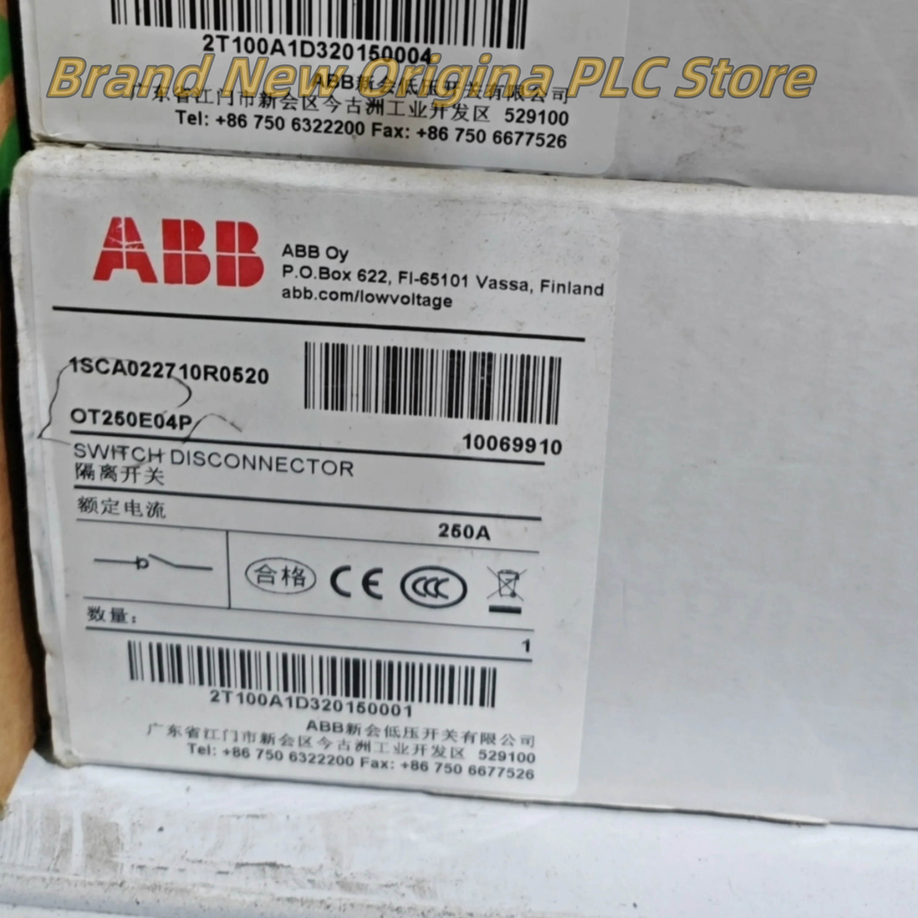 

OT250E04P 1SCA022710R0520 Изолирующий переключатель 100% НОВЫЙ
