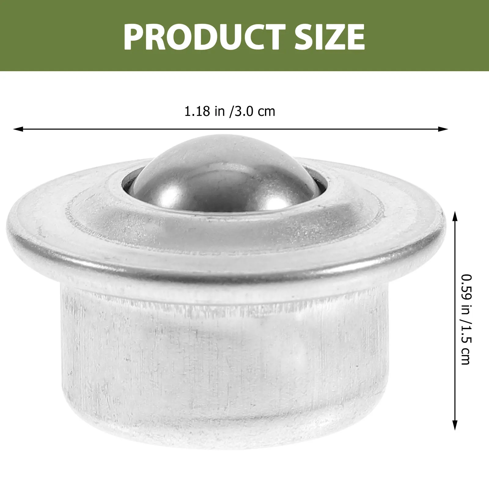 10Pcs High Precision Round Transfer Bearings Stainless Steel Roller Ball Bearing Casters for Moveable Tables Displays Luggage