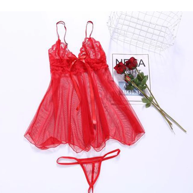 Hot Women Sexy Erotic Sling Lingerie Nightwear Robe Babydoll Attractive Sexy Sleepwear Charming Night Dress Sleep Wear 2022