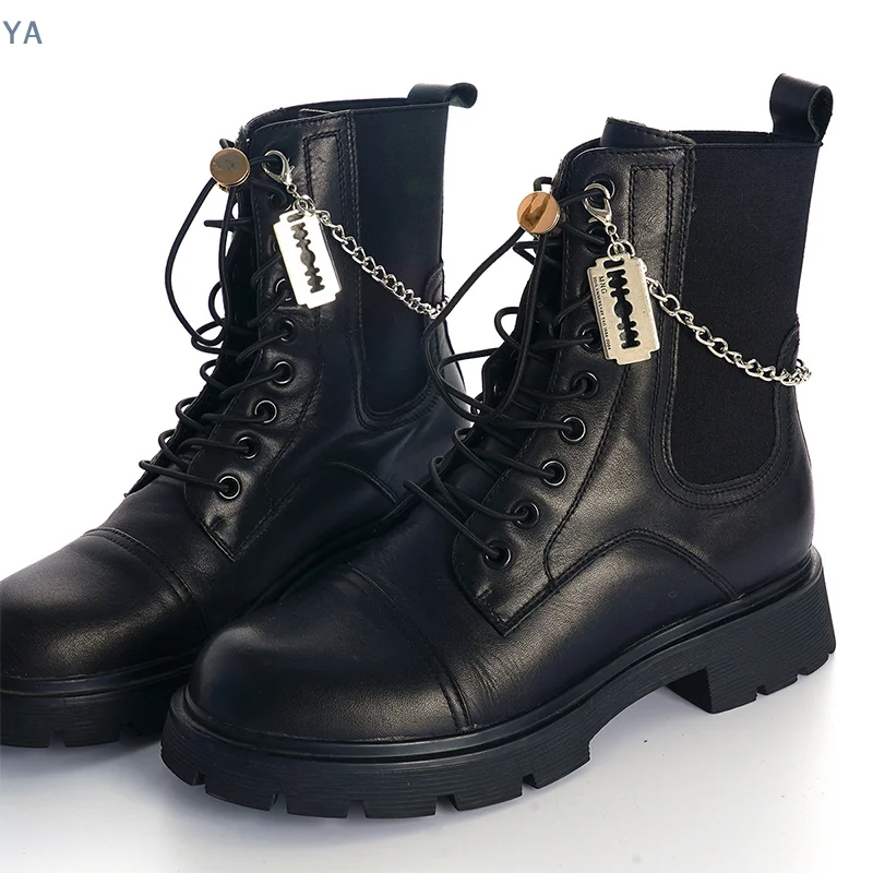 【SA】Gothic Punk  Boot Shoe Decor Chain Easy-Release Buckle Mechanism Ideal DIY Shoe Accessory