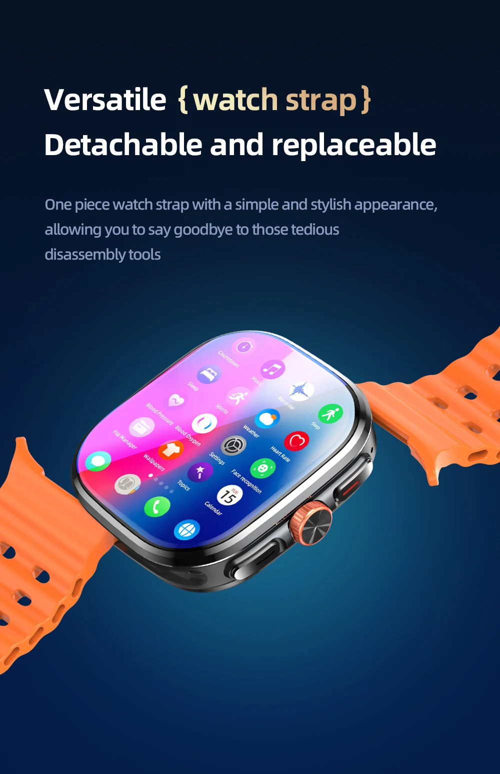 Original M99 Android Smart Watch 2.4inch Amoled 5G LTE Smartwatch With 900W Rotary Camera GPS WIFI Sim Card Slot NFC App Store