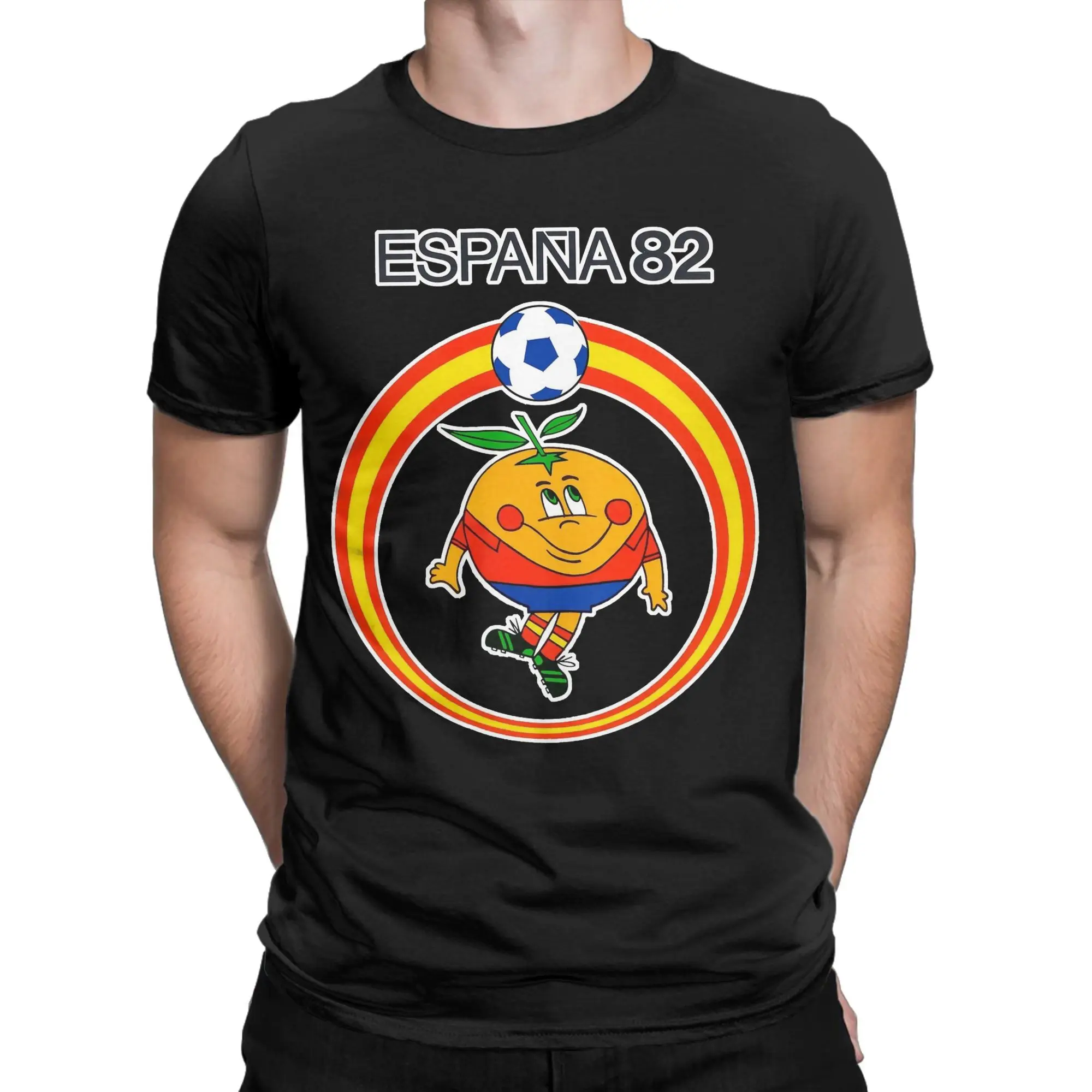

Mens Womens Espana 82 Spain 1982 T Shirt 100% Cotton Graphic Printing T-Shirt Top Clothing