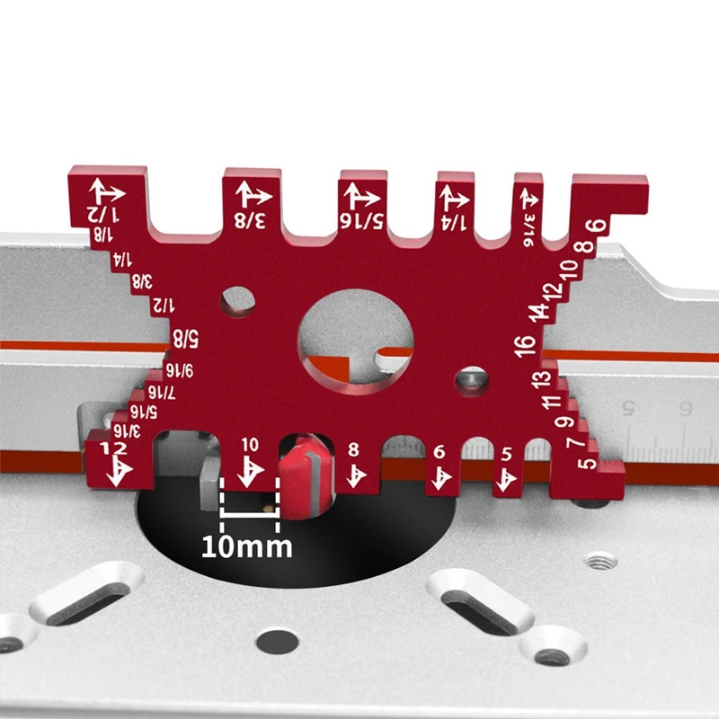 Dovetail Jig - Woodworking Tenon-Gaps Gauge Measuring Card Aluminum Alloy Depth Gauge For Tenon Cutter, Router Bit Durable A