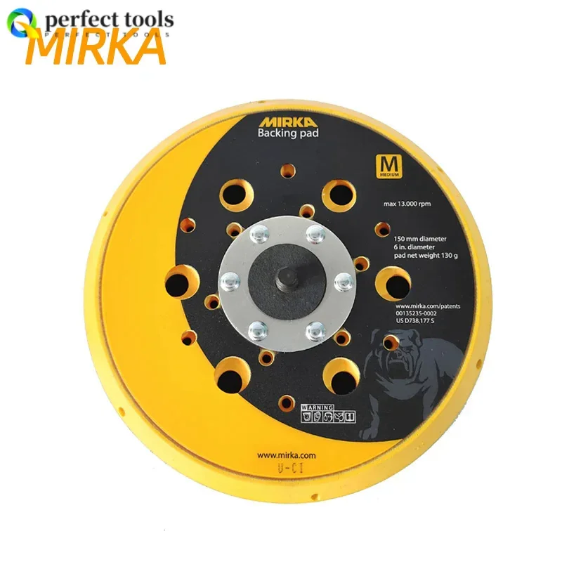 

6 Inch Sander Tray Round Self Adhesive Sander Base Accessories for Mirka Pneumatic Electric Sander 150mm